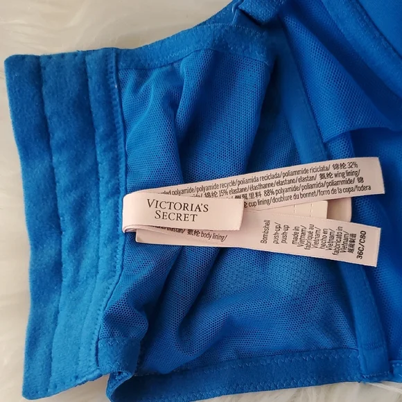 Nwt Victoria's Secret Push Up Blue  Bra with Molded Cups - Picture 12 of 15